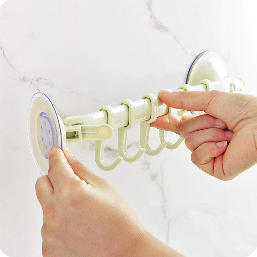 Bathroom Hanging 6 Hooks for Wall Corner Mounted Hanger Holder