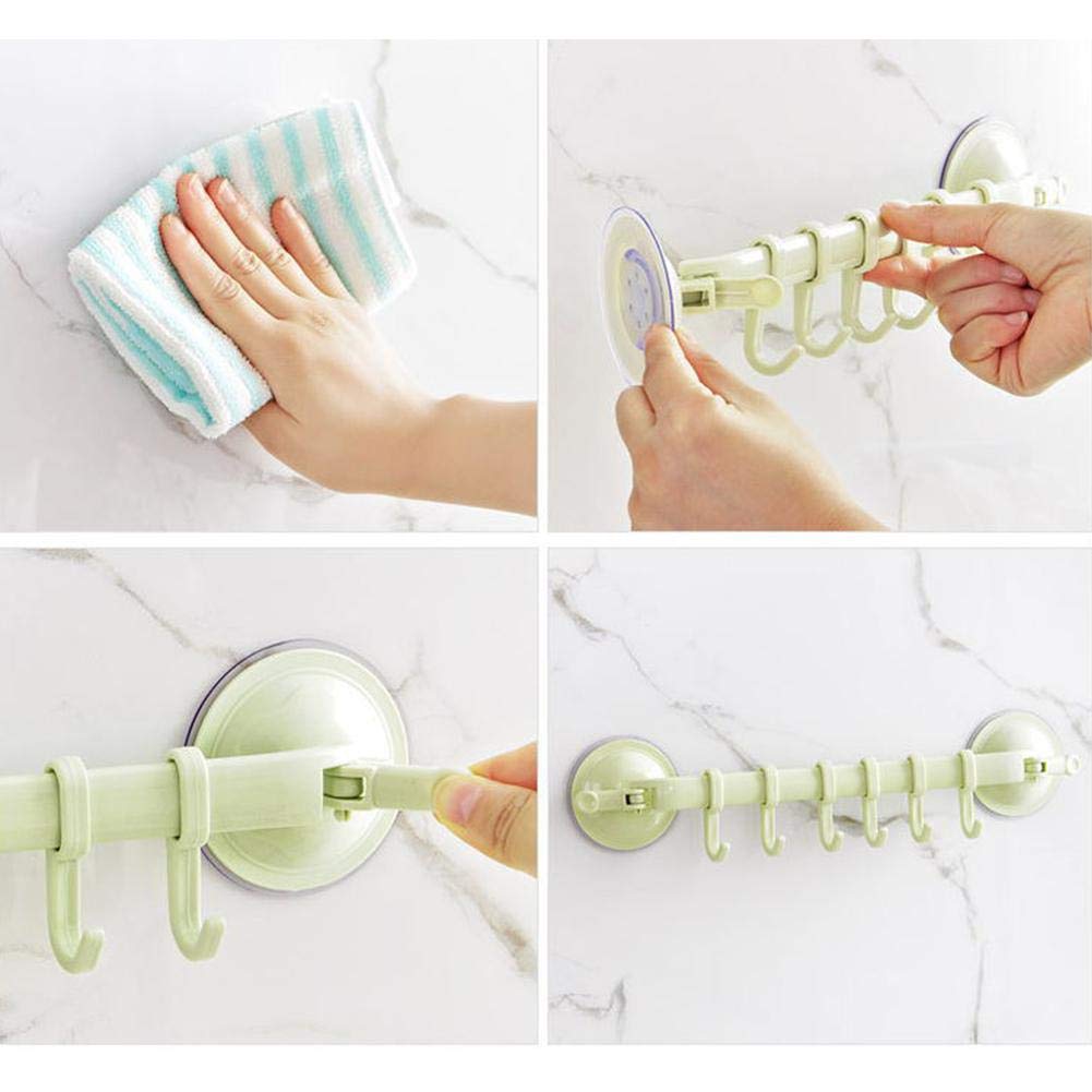 Bathroom Hanging 6 Hooks for Wall Corner Mounted Hanger Holder