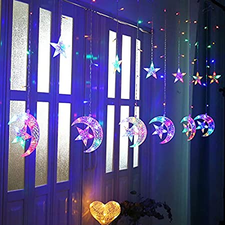 LED String Star Moon Shape Light (Multi Color)