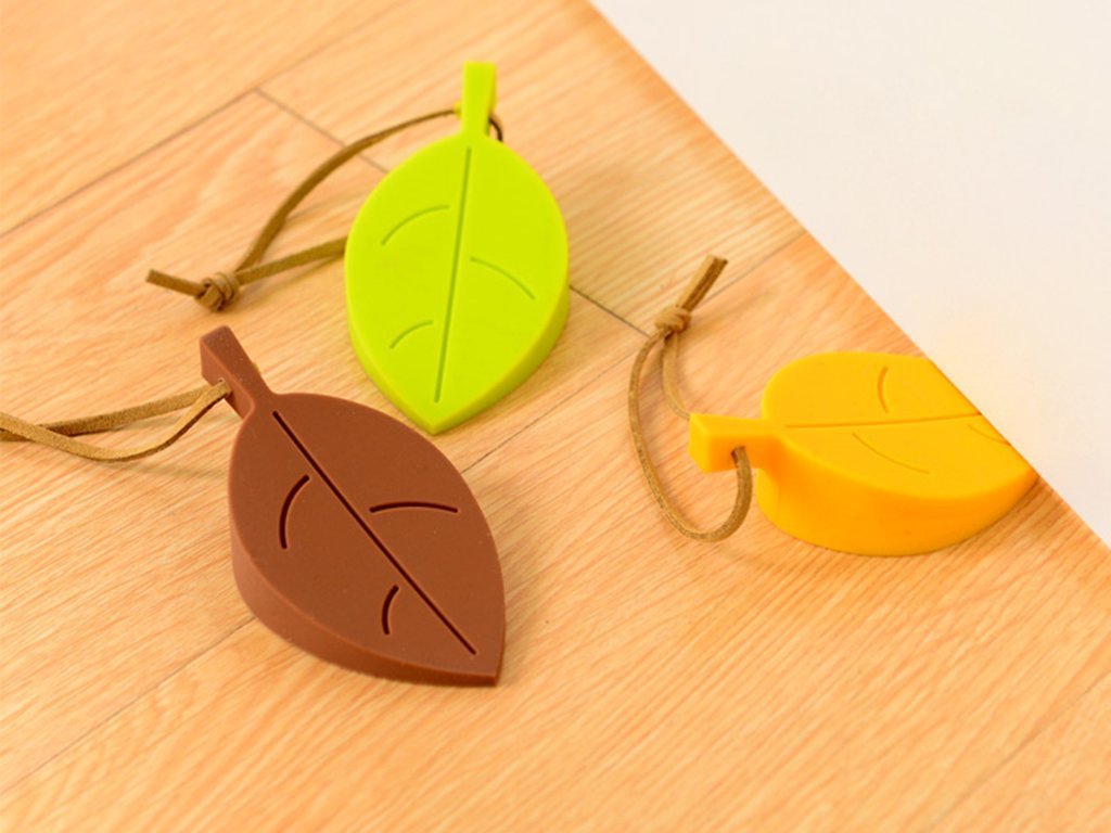 Silicone Leaf Shape Home Office Door Stop Stoppers Block Wedge Doorstops