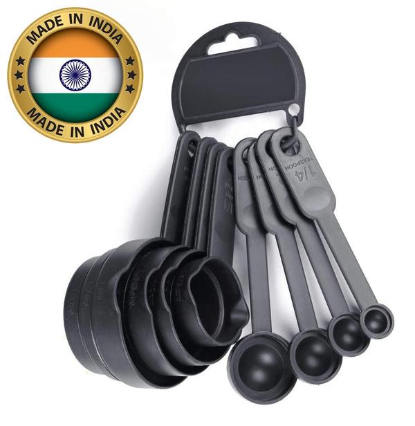 Measuring Cups and Spoons, 8-Pieces ( Black )