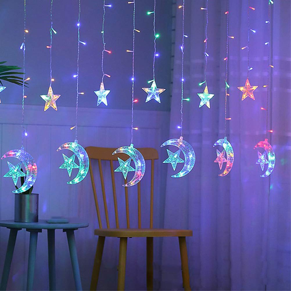 LED String Star Moon Shape Light (Multi Color)