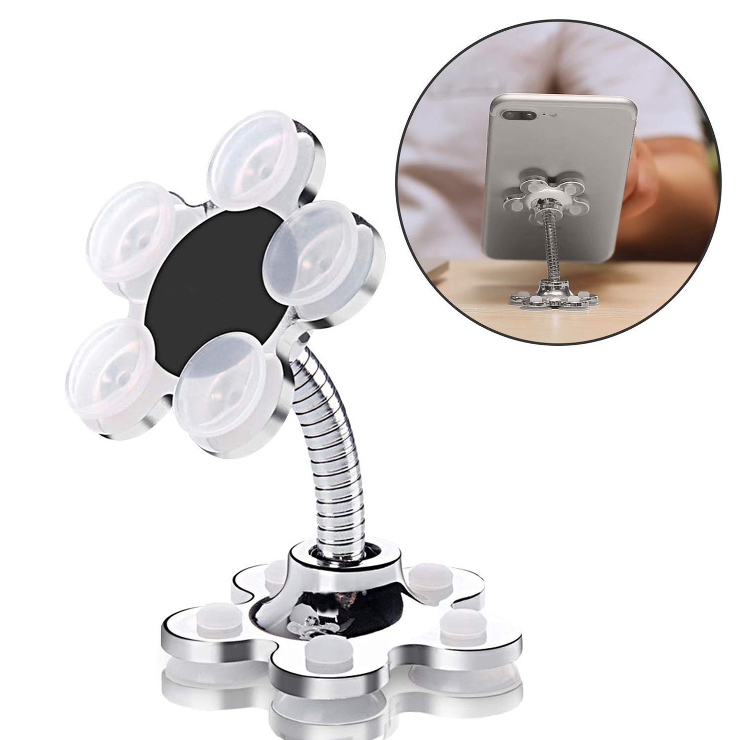 Mini Flower Shape Cellphone Holder Car & Mount Sucker Stand