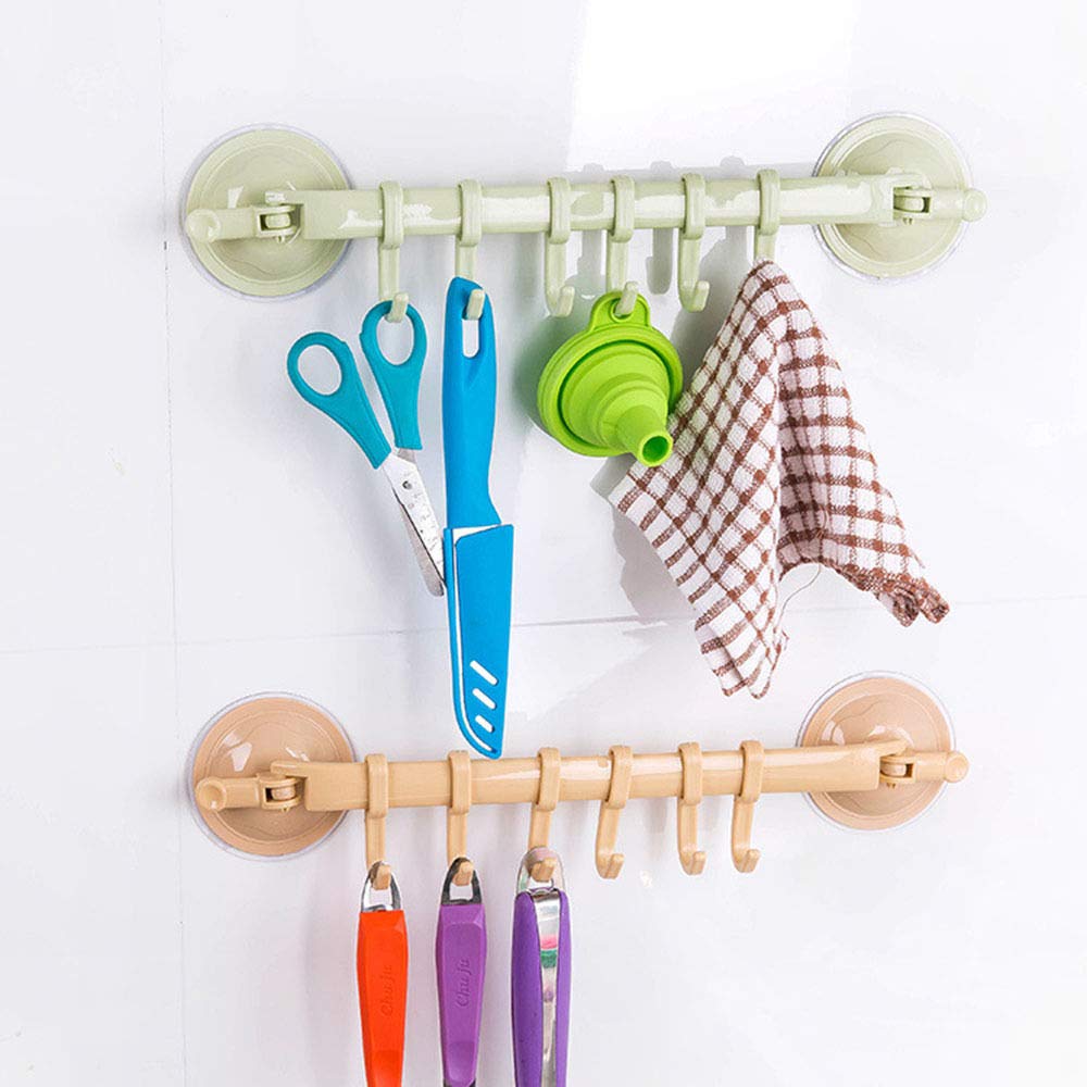 Bathroom Hanging 6 Hooks for Wall Corner Mounted Hanger Holder