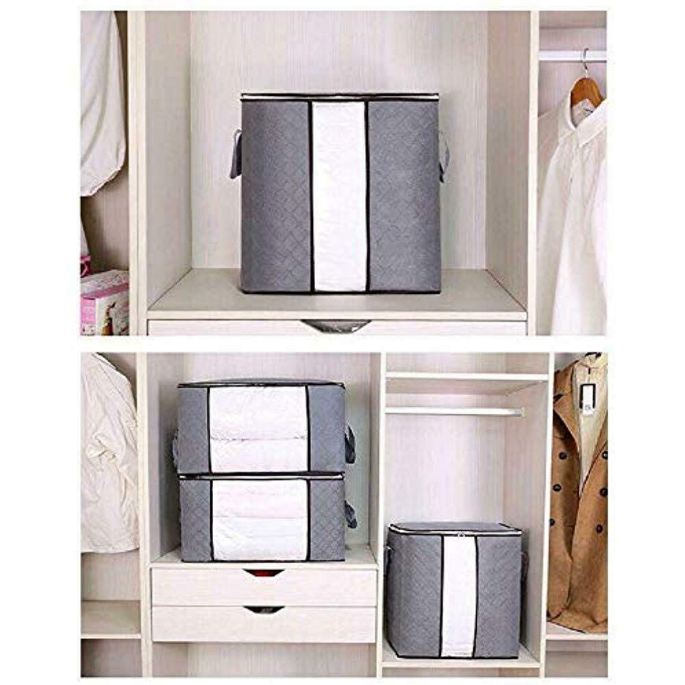 Zippered Space Saver Comforter, Pillow, Quilt, Bedding, Clothes, Blanket Storage Organizer