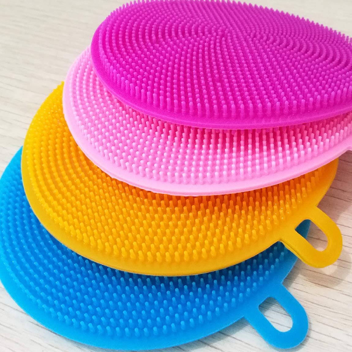 Silicone Round Dishwashing Scrubber