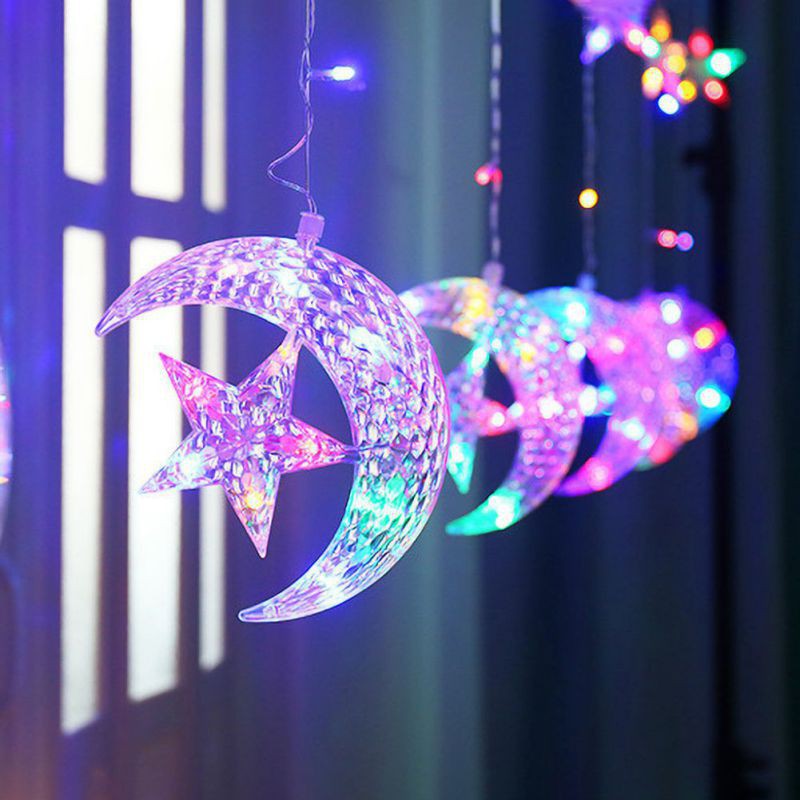 LED String Star Moon Shape Light (Multi Color)
