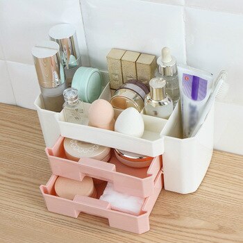 Double Drawer Plastic Desktop Organiser