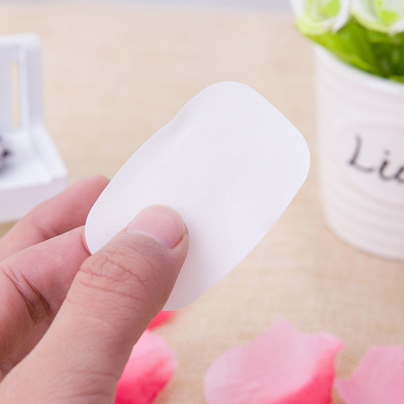 Portable Easy Carry Travel Soap Sheet Paper Dissolvable