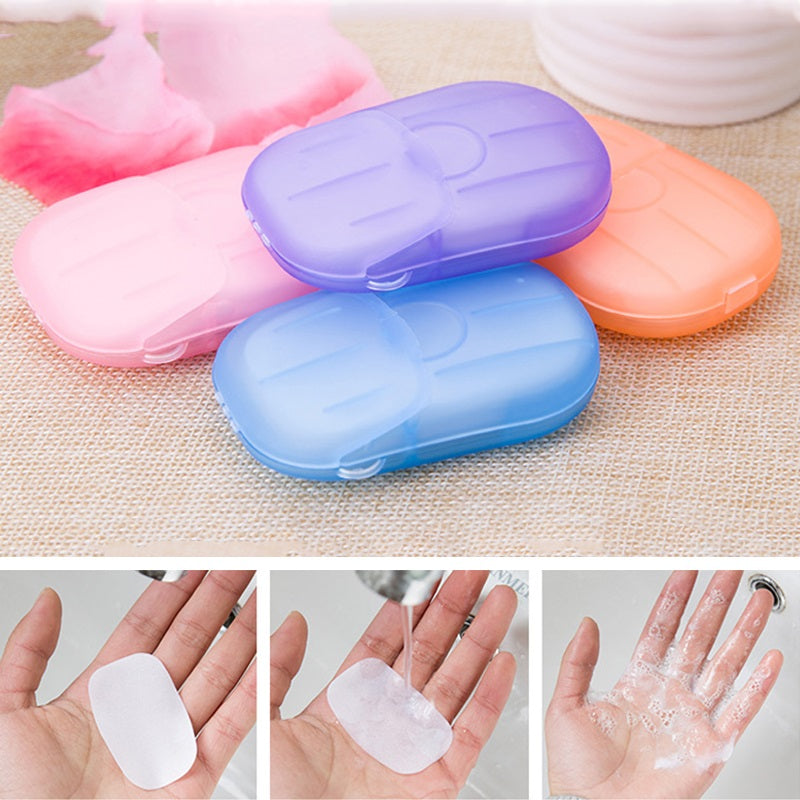 Portable Easy Carry Travel Soap Sheet Paper Dissolvable