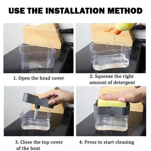 Liquid Soap Dispenser Sponge Holder ( WITH SPONGE )