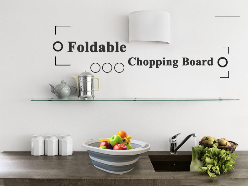 3 in 1 Multi functional Kitchen Foldable Cutting, Chopping Board, Collapsible Dish Tub