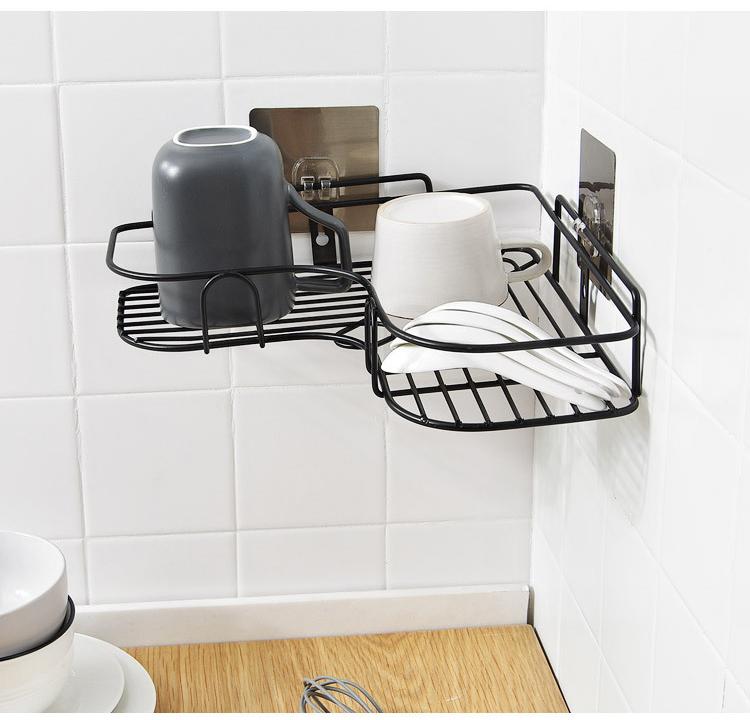 Shelf- Adhesive Metal Corner Storage Rack