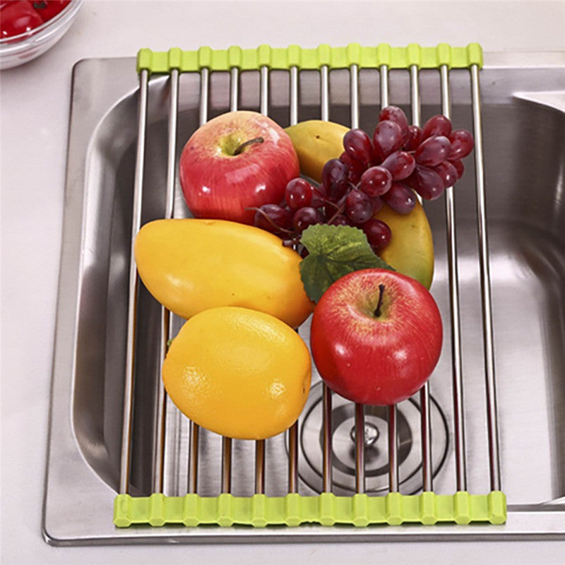 Rolling Sink Rack Stainless Steel Adjustable ( drain rack)