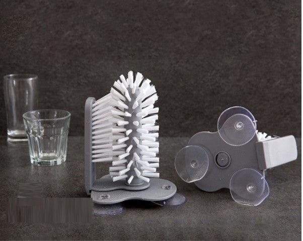 Glass Washing Brush with Suction