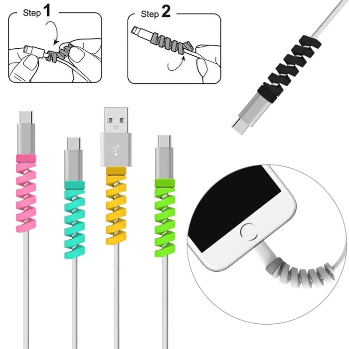 Cable Protector Silicone Spiral Shape