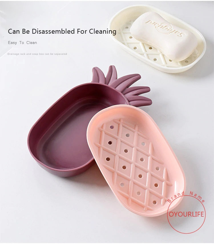 Pineapple Shape Drain Soap Box