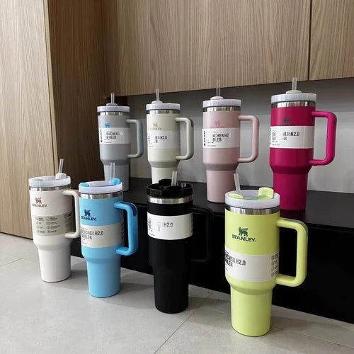 Tumbler Bottle with Lid and Straw