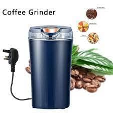 Coffee Bean Herb Grinder with Integrated Brush Spoon