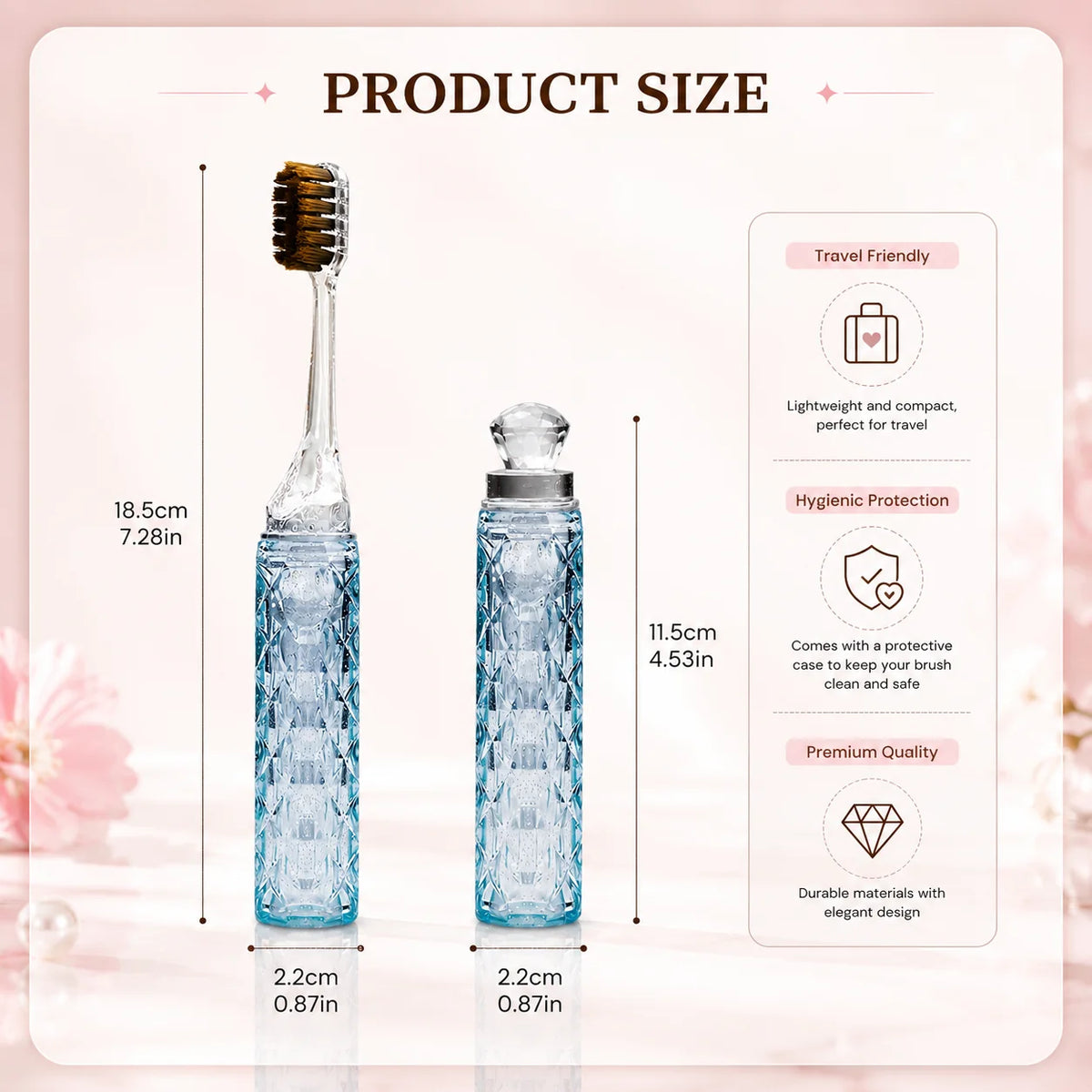 Crystal Diamond Design Toothbrush