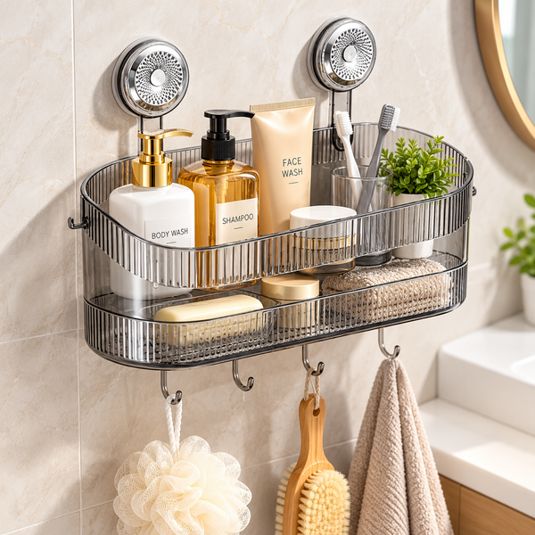 Wall Mounted Bathroom Storage Organizer