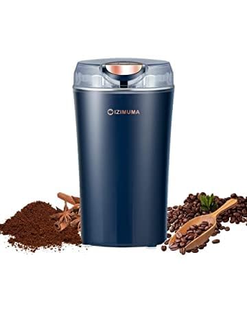 Coffee Bean Herb Grinder with Integrated Brush Spoon