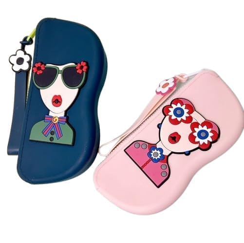 Silicone Sunglass Case with Zipper and Wrist Strap