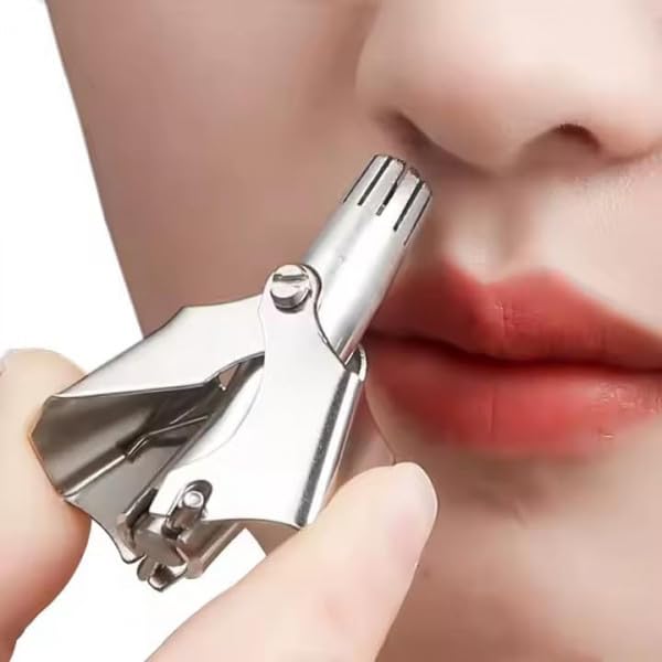 Nose Hair Trimmer for Men Hand Powered Ear Hair Trimmer