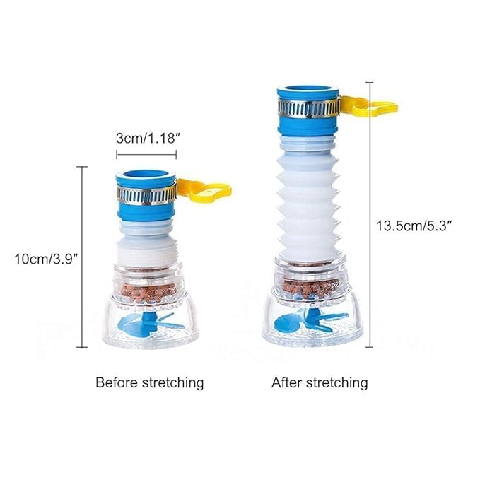 Flexible Anti-Splash Tap Extender with Shower Spray Regulator