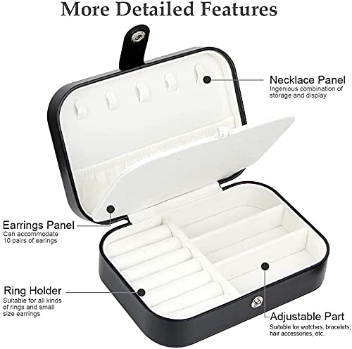 Mini Jewellery Box Organiser Portable Travel Double-Layer Jewelry Box