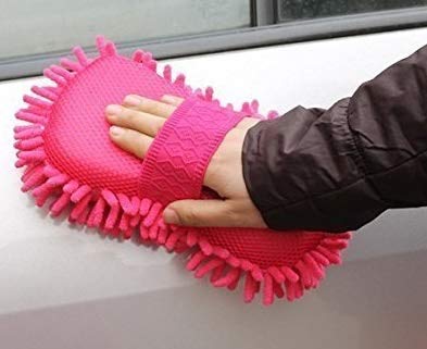 2 in 1 Car Microfibre Duster with Sponge & Grip