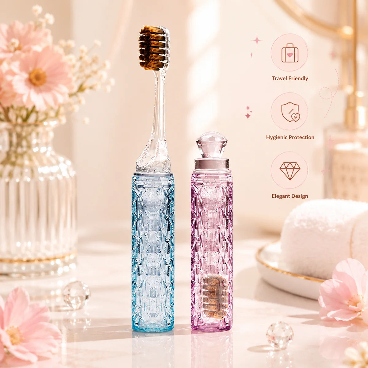 Crystal Diamond Design Toothbrush