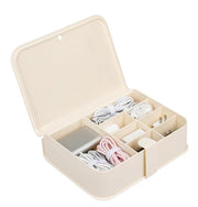 House of Quirk Plastic Cable Organizer Box with Lid and 8 Compartment