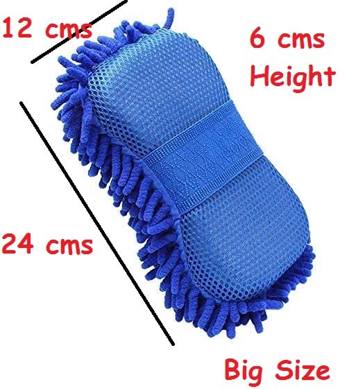 2 in 1 Car Microfibre Duster with Sponge & Grip