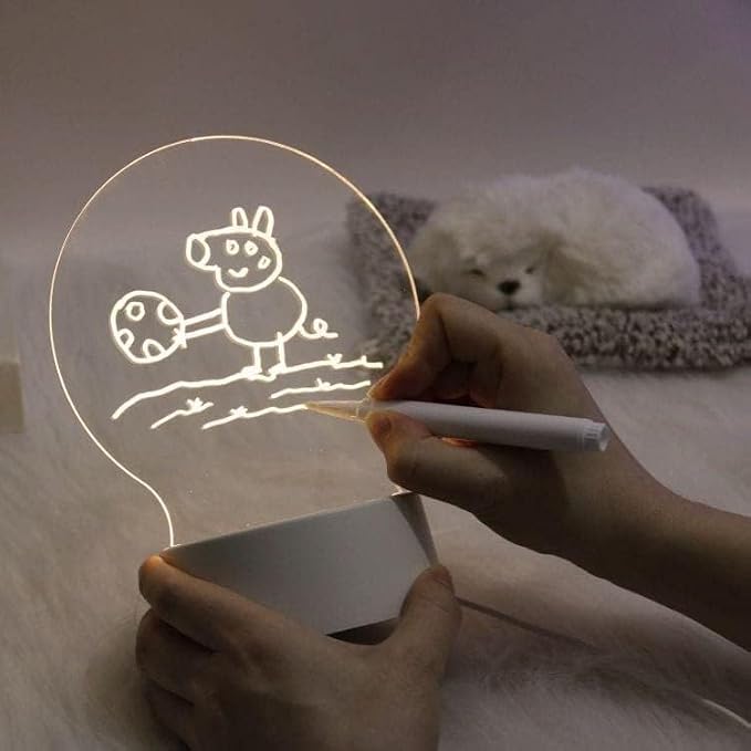 Transparent Dry Erase Memo Board with Sticky Notes Holder