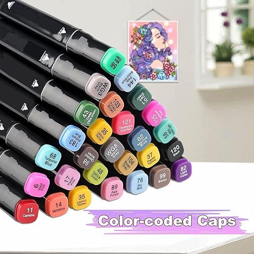 Dual Tip Art Pen Set Alcohol Markers Pen