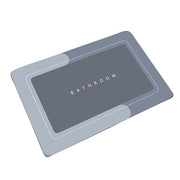 Rectangle Rubber Grey Bathroom Mat