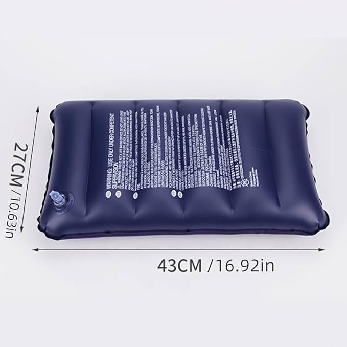 Blue Velvet Air Pillow for Travel Sleeping