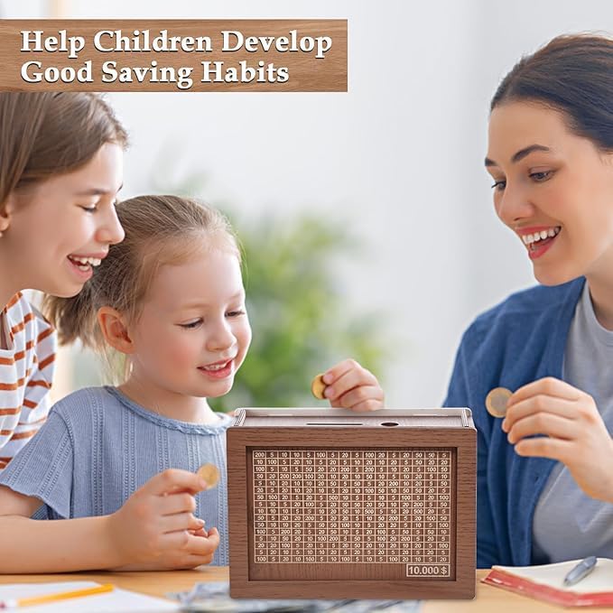 Money Saving Box For Adult Modern Wooden box