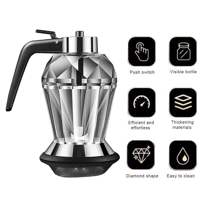 Honey Dispenser No Drip Glass