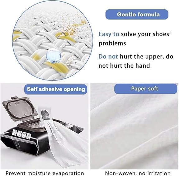 Disposable Sneaker Cleaner Sheets for Leather Canvas