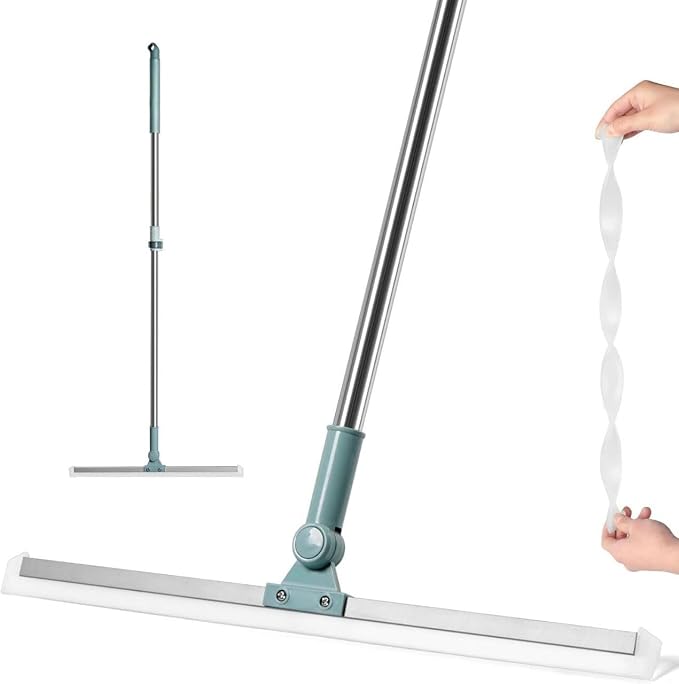 Magic Broom Silicone Floor Wiper with 180° Rotating Squeegee