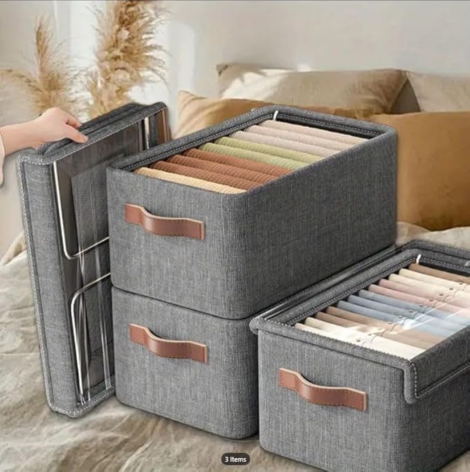 Fabric Clothes Storage Box for Wardrobe & Cupboard