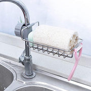 Sink Tap Stand - Stainless Steel Adjustable Faucet Shelf Drain Rack