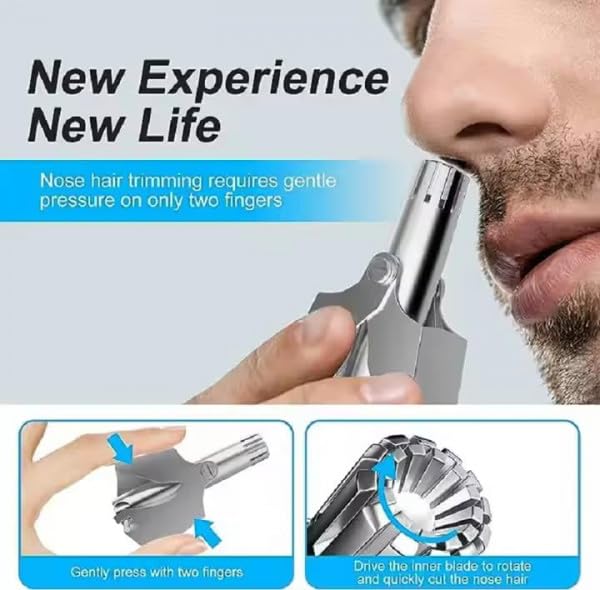 Nose Hair Trimmer for Men Hand Powered Ear Hair Trimmer