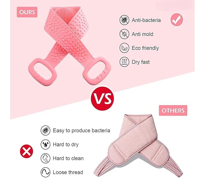 Double Sided Bath Brush Belt for Deep Cleaning