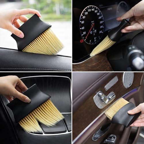 Large Car Cleaning Brush with Synthetic Soft Bristles