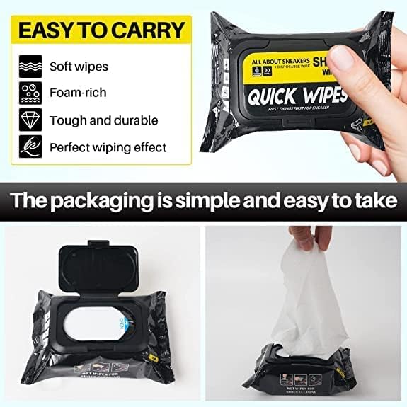 Disposable Sneaker Cleaner Sheets for Leather Canvas