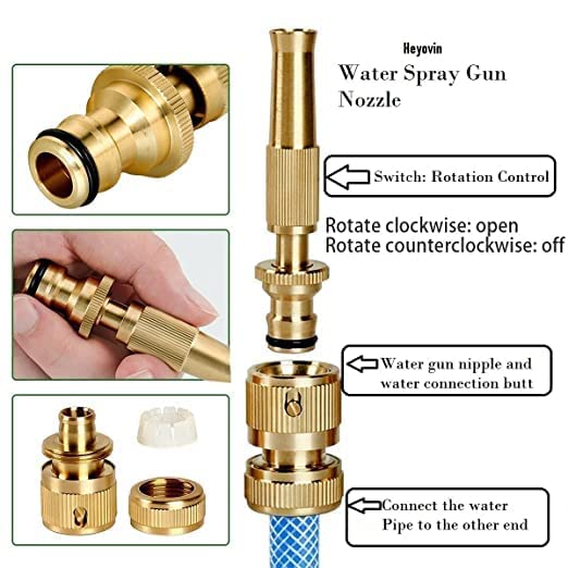 Water Gun Sprayer Nozzle Jet Quick Connector