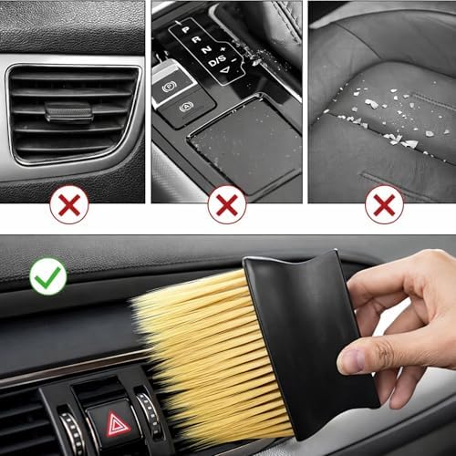 Large Car Cleaning Brush with Synthetic Soft Bristles
